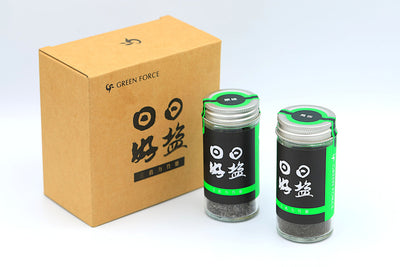 三倍力竹鹽 🔆 風味調味鹽組: 原味竹鹽*1瓶 + 馬告竹鹽*1瓶 - GreenForce 箐烽永續商店